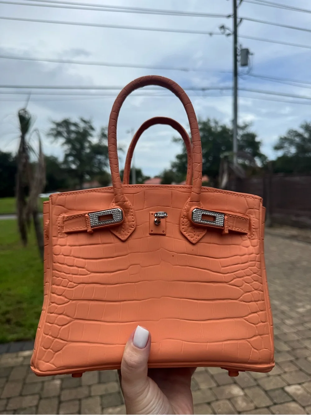 Orange  Tote Bag VASE